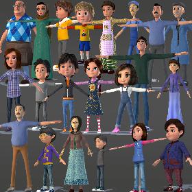 TOON CHARACTER BUNDLE 3D model